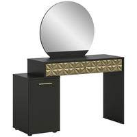 Schminktisch Prisma schwarz gold Optik B/H/T: ca. 117x138x42 cm Prisma - gold/schwarz (117,00/138,00/42,00cm)