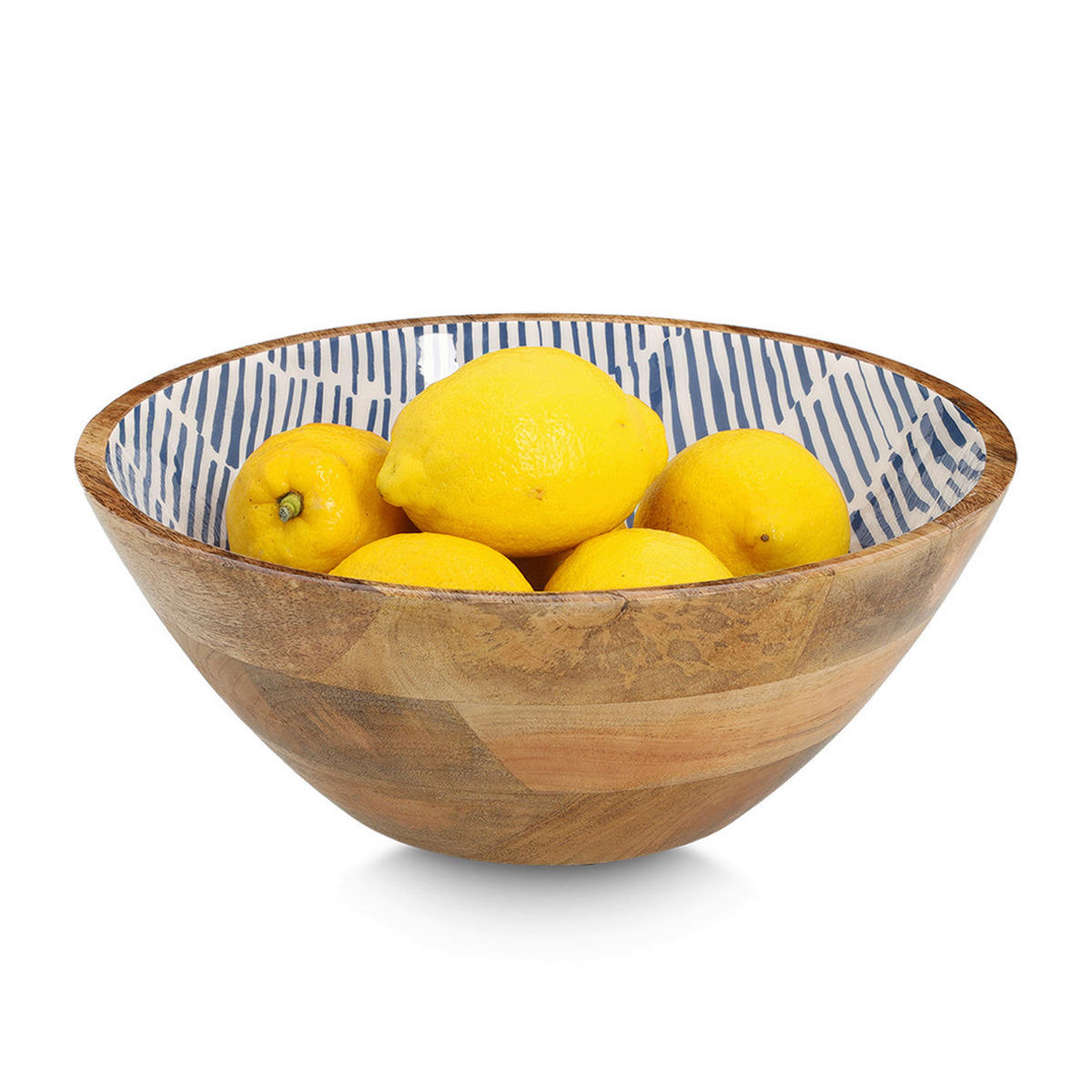 Zeller Schale blau Holz B/H/L: ca. 30x12x30 cm Schale - blau (30,00/30,00/12,00cm) - Zeller