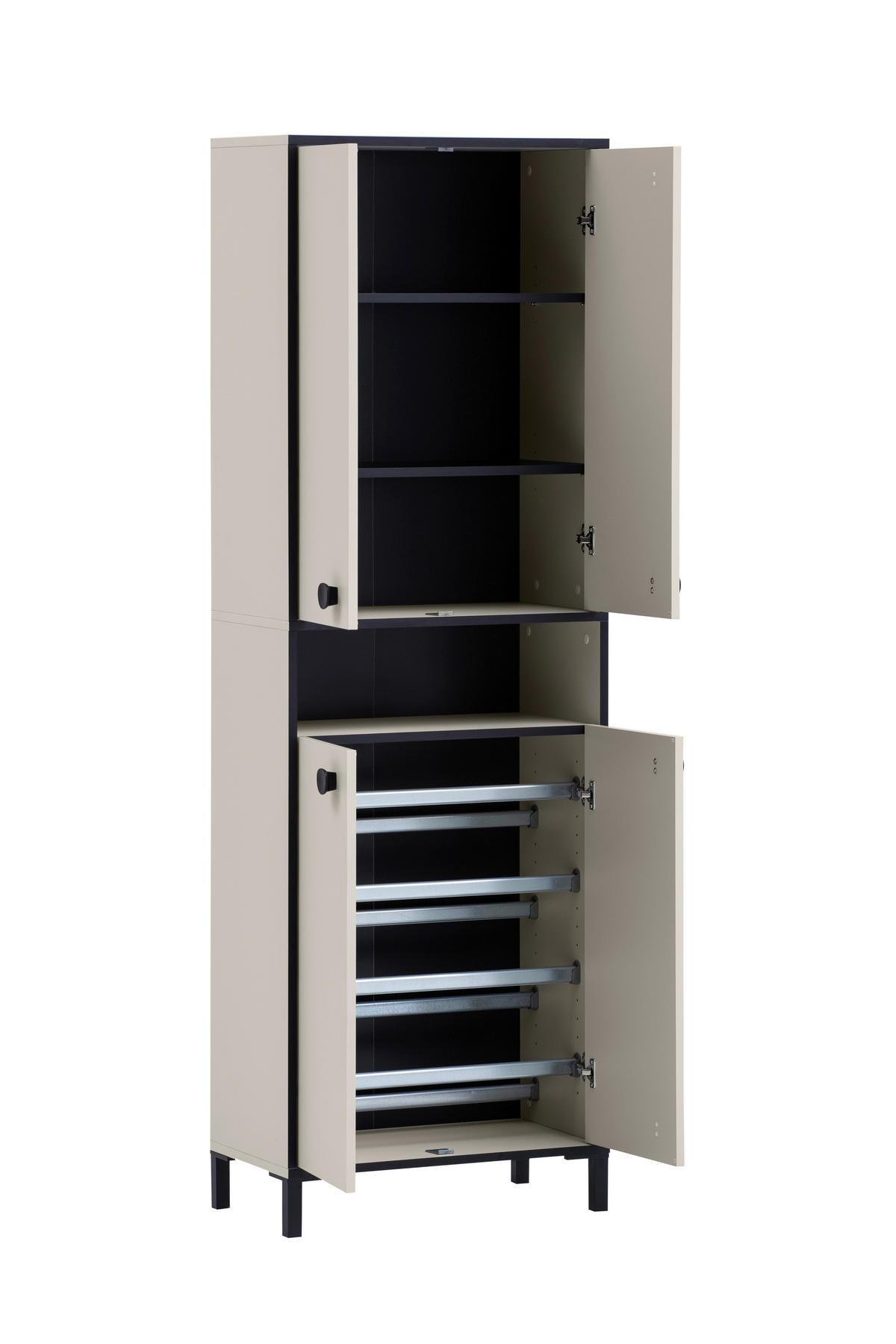 Schuhschrank Edda beige hell B/H/T: ca. 60,2x185x33,05 cm Edda - beige (60,20/185,00/33,05cm) - Möbelpartner