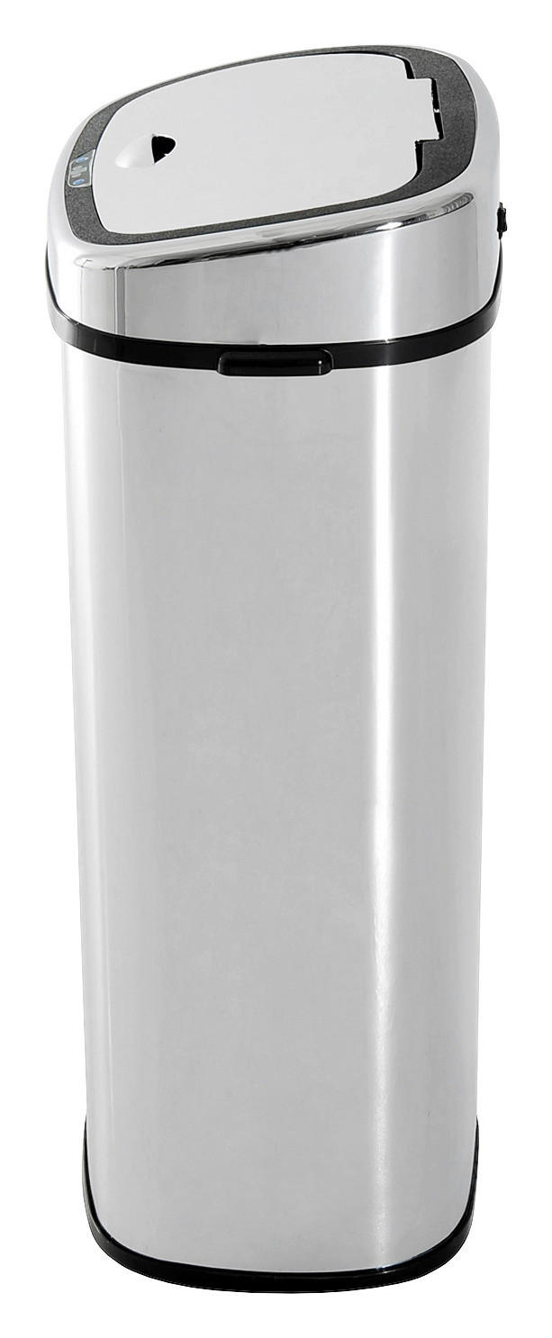 HOMCOM Mülleimer mit Sensor silber B/H/L: ca. 29,5x78x40,5 cm mit Sensor - schwarz/silber (40,50/29,50/78,00cm) - HOMCOM