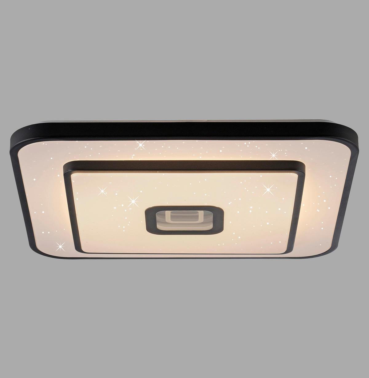 Just Light LED-Deckenleuchte schwarz B/H/L: ca. 48x7,5x48 cm LED-Deckenleuchte_Turanus - schwarz (48,00/48,00/7,50cm) - Just Light