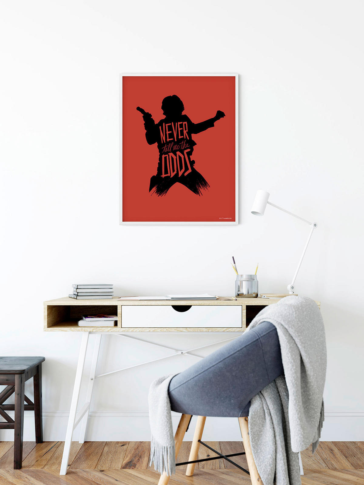 Komar Poster Star Wars Silhouette Quotes Han Sol Star Wars B/L: ca. 50x70 cm Star Wars Silhouette Quotes Han Sol - (50,00/70,00cm) - Komar