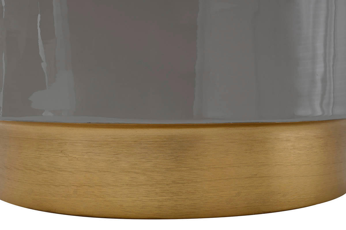360 Living Hocker Artisse 251 grau gold Metall H/D: ca. 43x51,5 cm Artisse 251 - gold/grau (51,50/43,00cm) - 360 Living