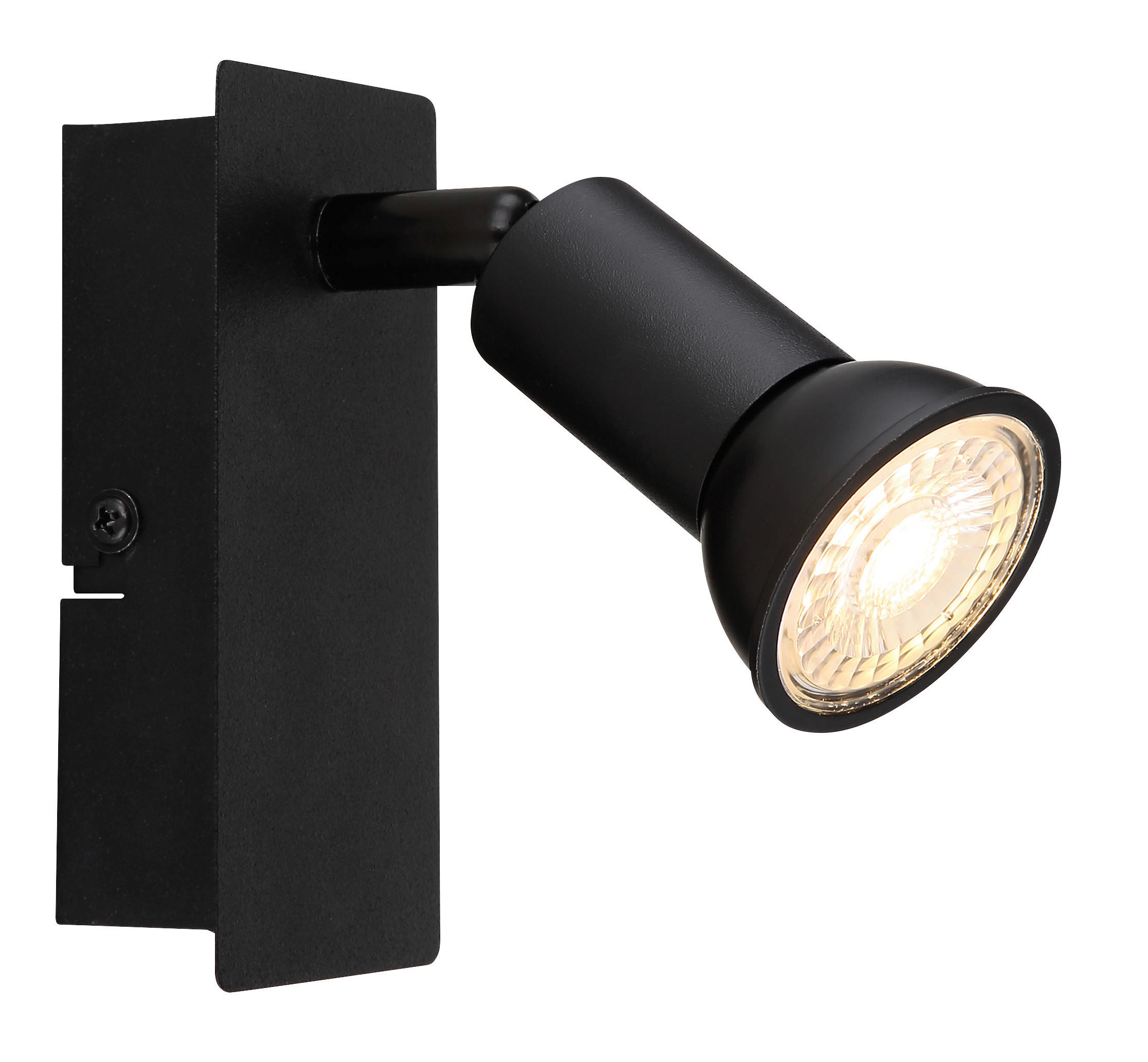 GLOBO Spot schwarz Metall B/H: ca. 6x12 cm GU10 1 Brennstellen DREW - schwarz (6,00/12,00cm) - GLOBO