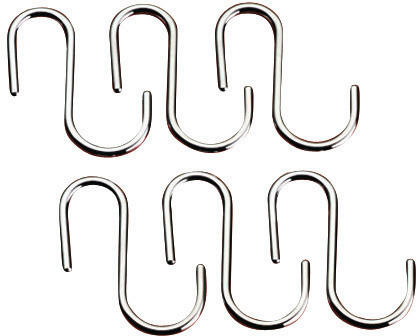 Metaltex S-Haken Chrom Chrom H: ca. 6 cm S-Haken_Lonardo_6erSet - Chrom (6,00cm) - Metaltex