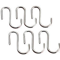 Metaltex S-Haken Chrom Chrom H: ca. 6 cm S-Haken_Lonardo_6erSet - Chrom (6,00cm) - Metaltex