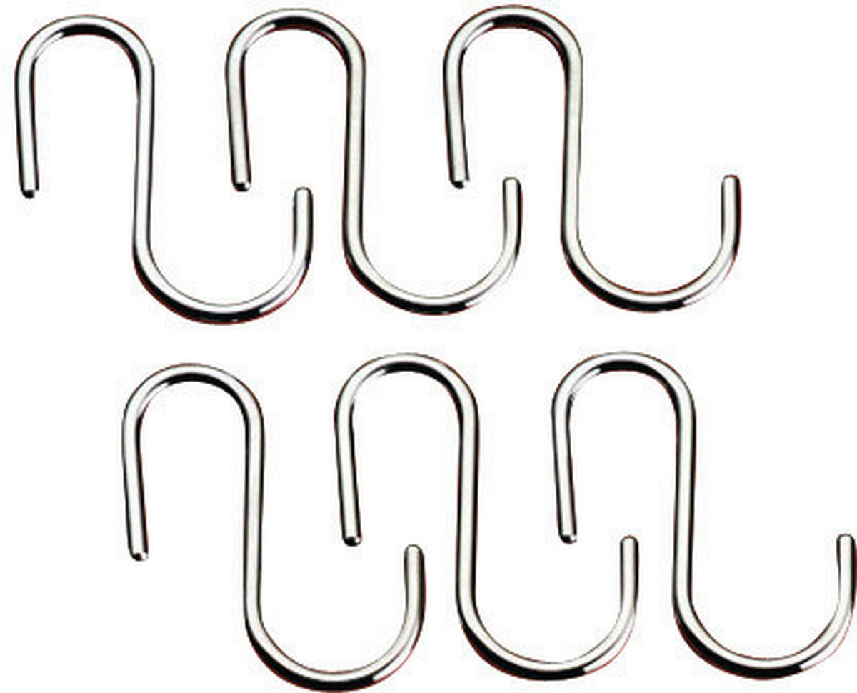 Metaltex S-Haken Chrom Chrom H: ca. 6 cm S-Haken_Lonardo_6erSet - Chrom (6,00cm) - Metaltex