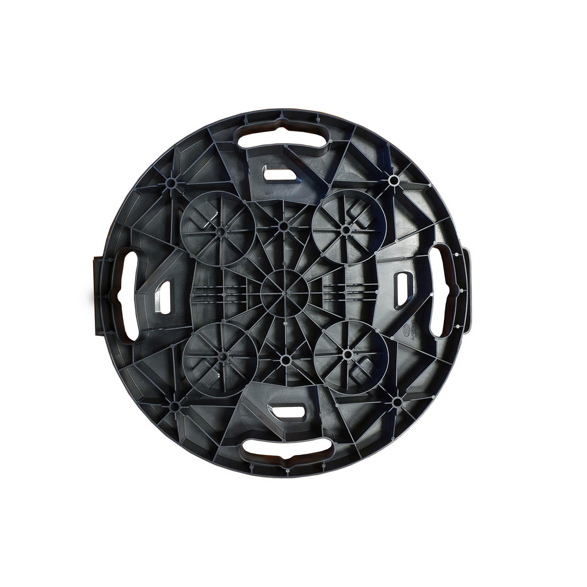 Dolly Transportroller schwarz B/H/L: ca. 40x12,5x40 cm Transportroller_mit_Rädern rund - schwarz (40,00/40,00/12,50cm) - Dolly