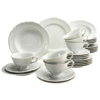 CreaTable Kombiservice Maria Theresia weiß Porzellan 30 tlg. Maria Theresia - weiß - CreaTable