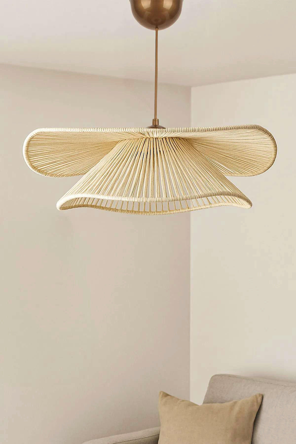 Opviq Pendelleuchte Duvela creme B/H/T/L/D: ca. 50x52x50x50x50 cm E27 1 Brennstellen Duvela - creme (50,00/50,00/52,00cm) - Opviq