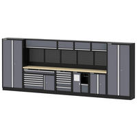 Werkstatteinrichtung Apollo anthrazit B/H/L: ca. 523x200x46 cm Apollo - schwarz/anthrazit (46,00/523,00/200,00cm) - Feistos