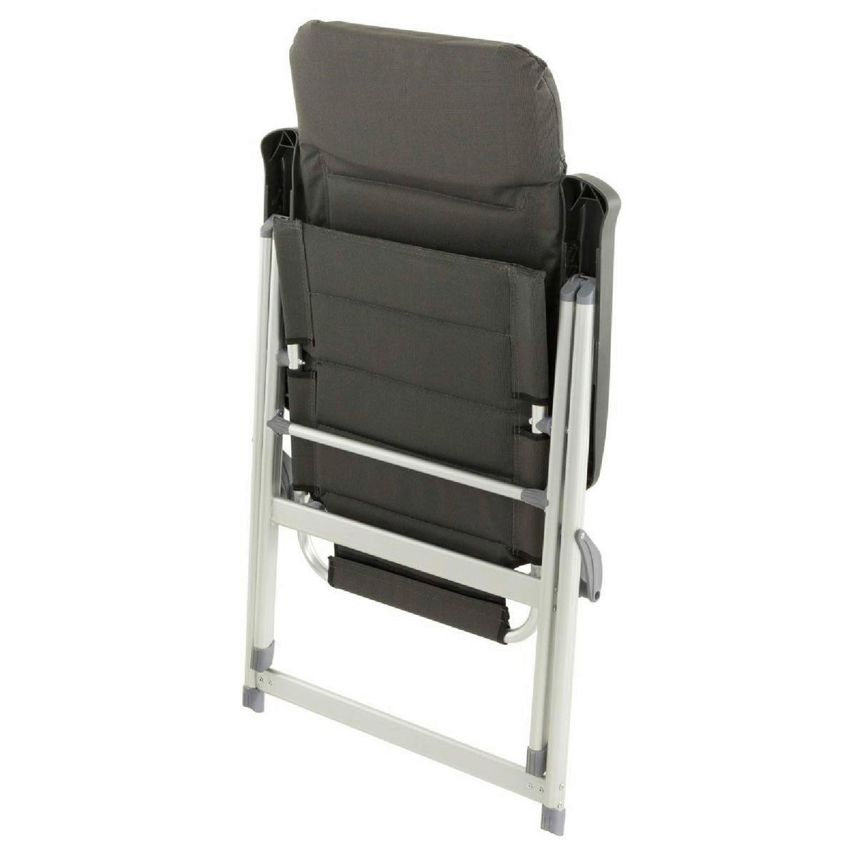 VCM Campingstuhl-Set schwarz Polyester-Mischgewebe B/T/L: ca. 63x58x122 cm Campingstuhlset - schwarz/grau (63,00/122,00cm) - VCM