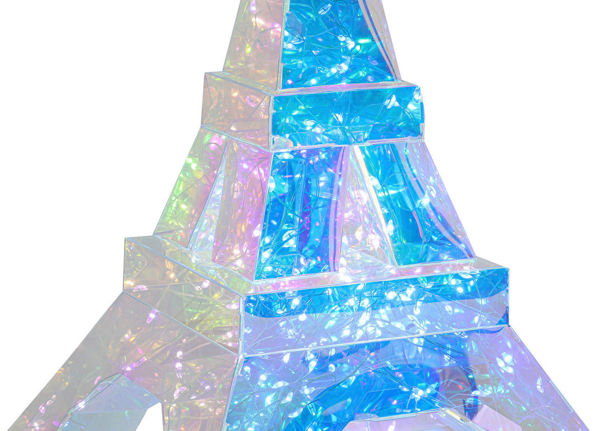 Nolo LED-Dekoleuchte transparent B/H/L: ca. 20,5x20,5x32 cm LED-Dekoleuchte_Eiffelturm - transparent (32,00/20,50/20,50cm) - Nolo