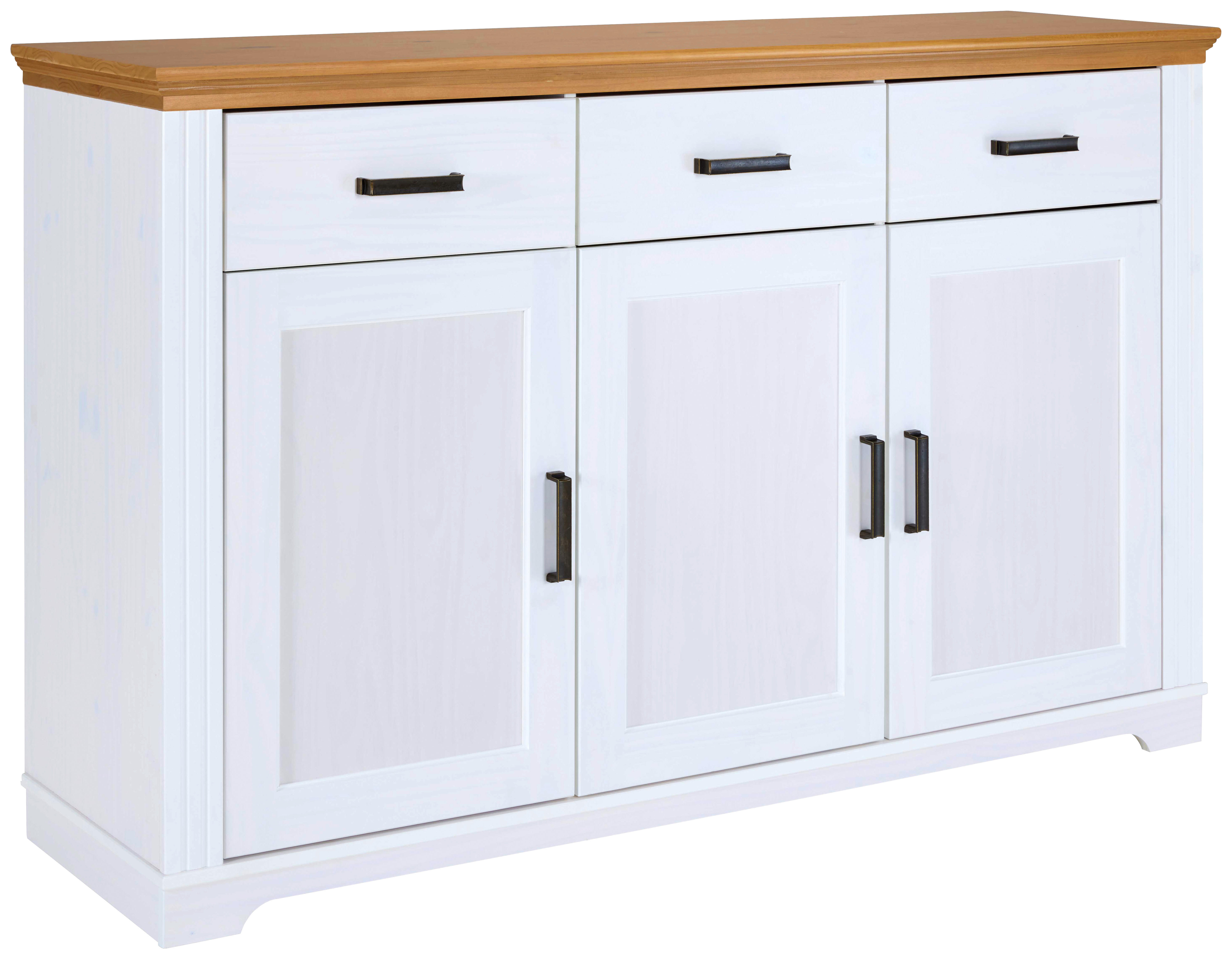 Kommode Maluno weiß lackiert B/H/L: ca. 48,3x103,8x166,4 cm Maluno - weiß (166,40/48,30/103,80cm) - Inter Link
