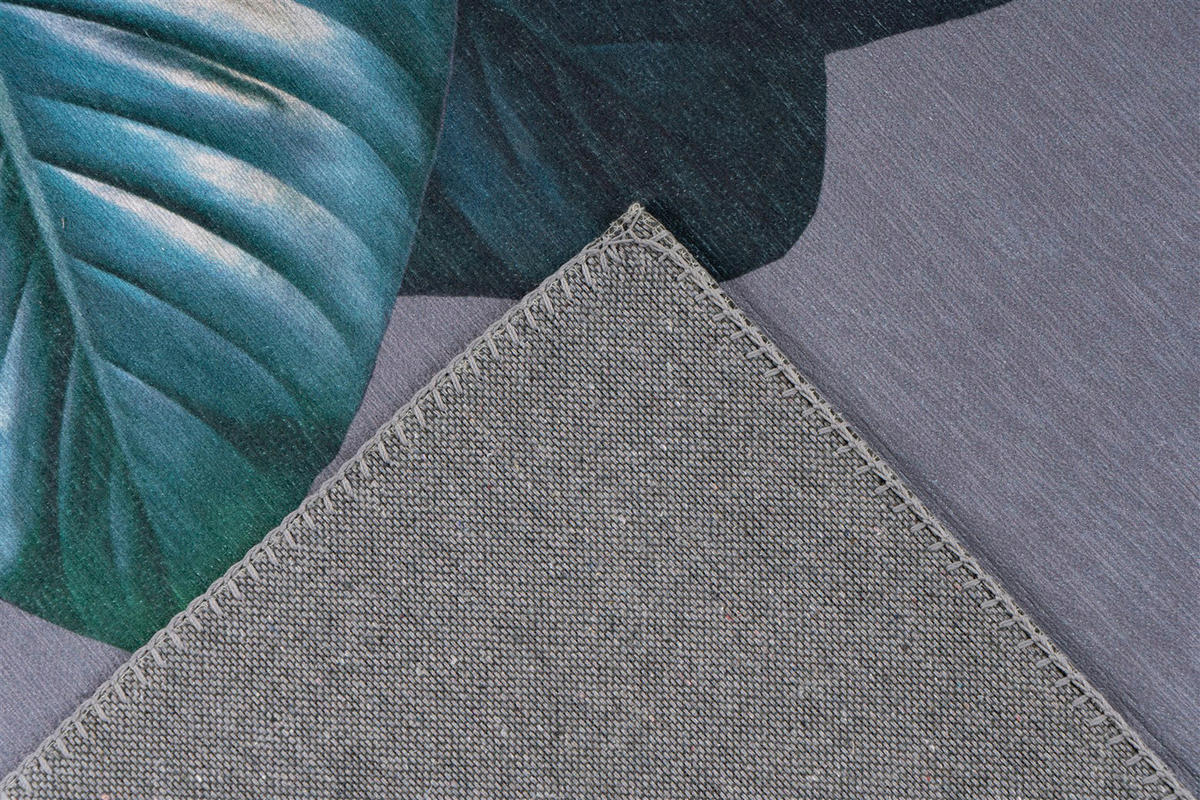 Kenda Sand Flachgewebeteppich Tropical 125 grün B/L: ca. 80x150 cm Tropical 125 - schwarz/grün (80,00/150,00cm) - Kenda Sand