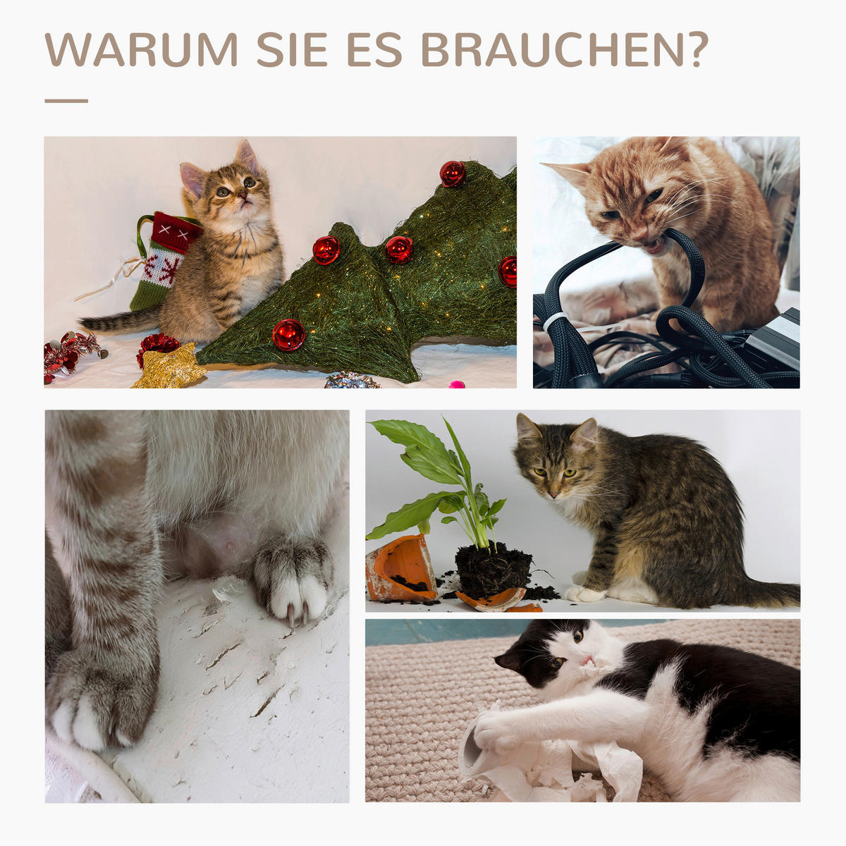 PawHut Kratzbaum grau Polyester B/H/L: ca. 39x79x59,5 cm Kratzbaum - grau (59,50/39,00/79,00cm) - PawHut