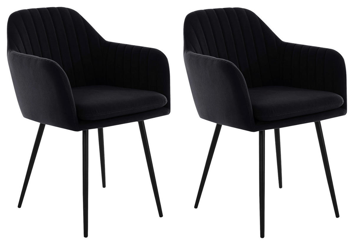 Hela Sessel MILA I S schwarz Stoff B/H/T: ca. 59x84x66 cm MILA I S - schwarz (59,00/84,00/66,00cm) - Hela