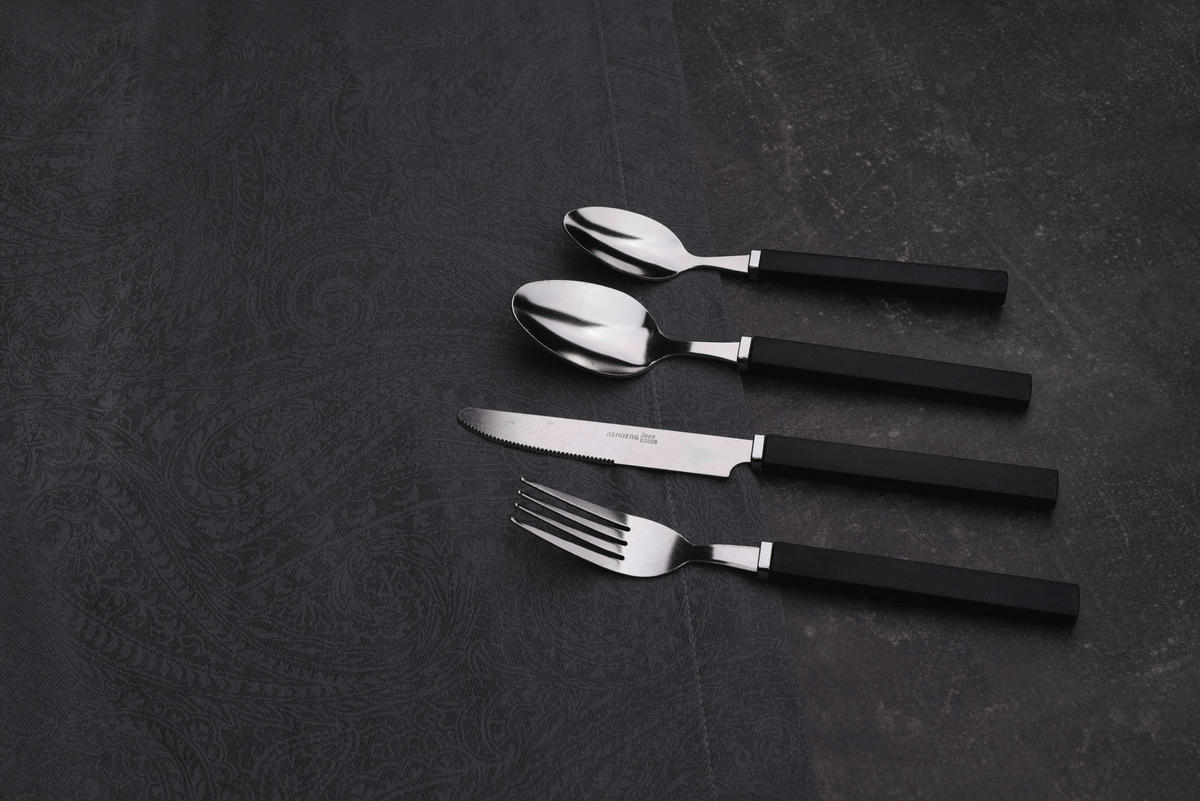 RENBERG Besteckset FUNNY BLACK schwarz Edelstahl 24 tlg. FUNNY BLACK - schwarz - RENBERG