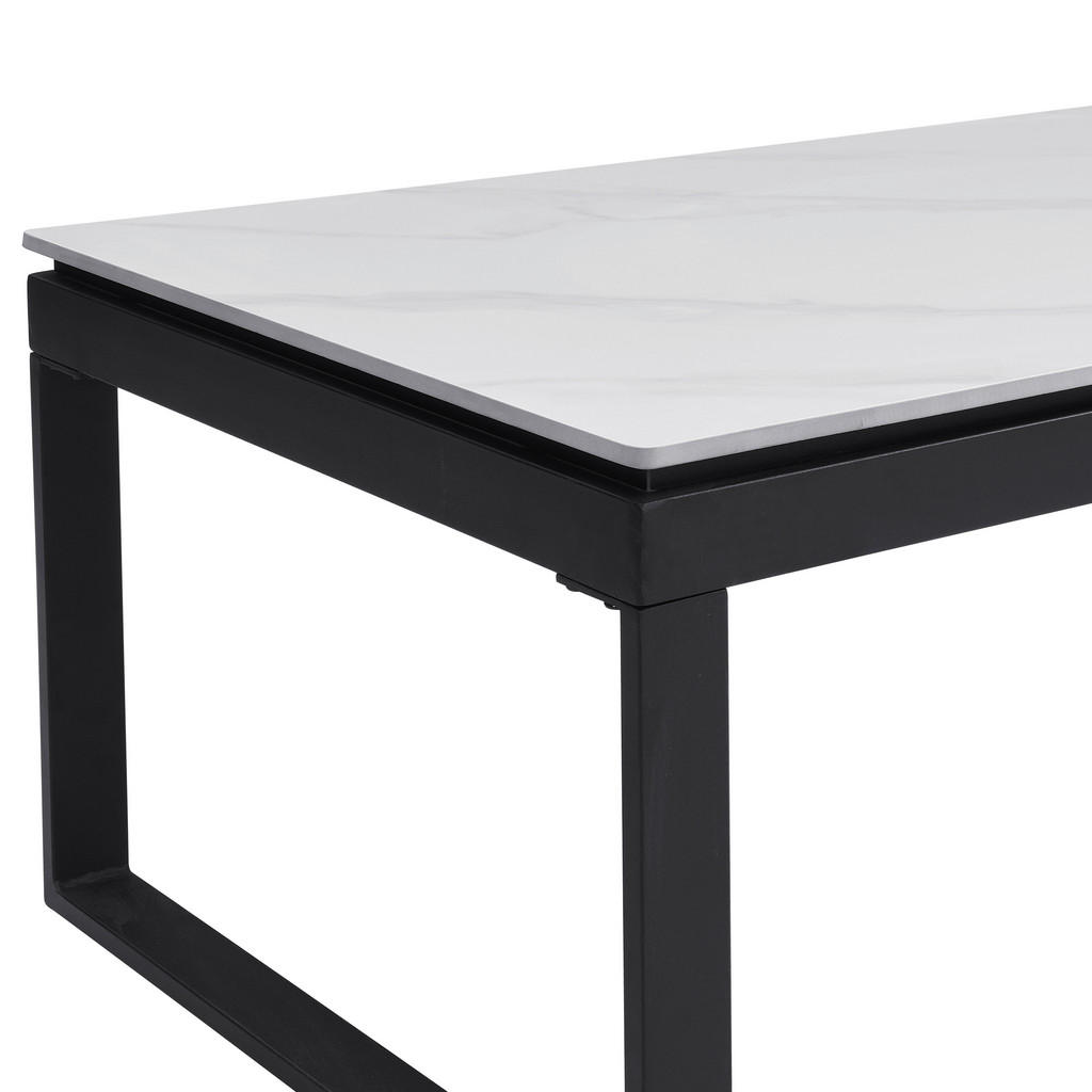 Thumbnail - Couchtisch Klara weiß Marmor Optik B/H/T: ca. 120x45x60 cm