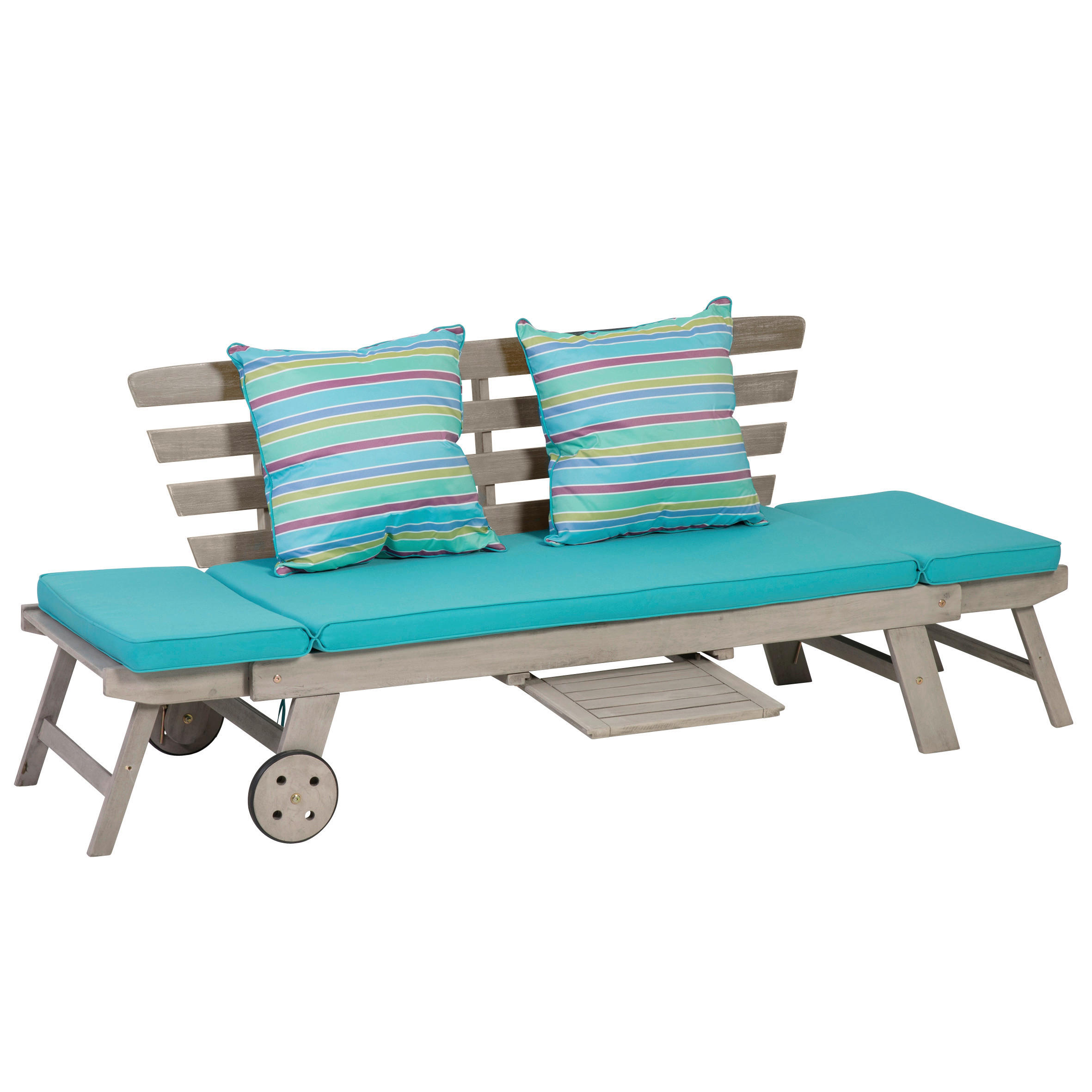 Multifunktionsbank Maui grau Holz H/T/L: ca. 90x78x178 cm Maui - grau (178,00cm)