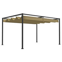Outsunny Pergola khaki Polyester B/H/L: ca. 213x221x298 cm Pergola - khaki (298,00/213,00/221,00cm) - Outsunny