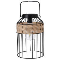 Solarlaterne schwarz Metall B/H/L: ca. 16x16x25 cm Solarlaterne - schwarz (25,00/16,00/16,00cm)