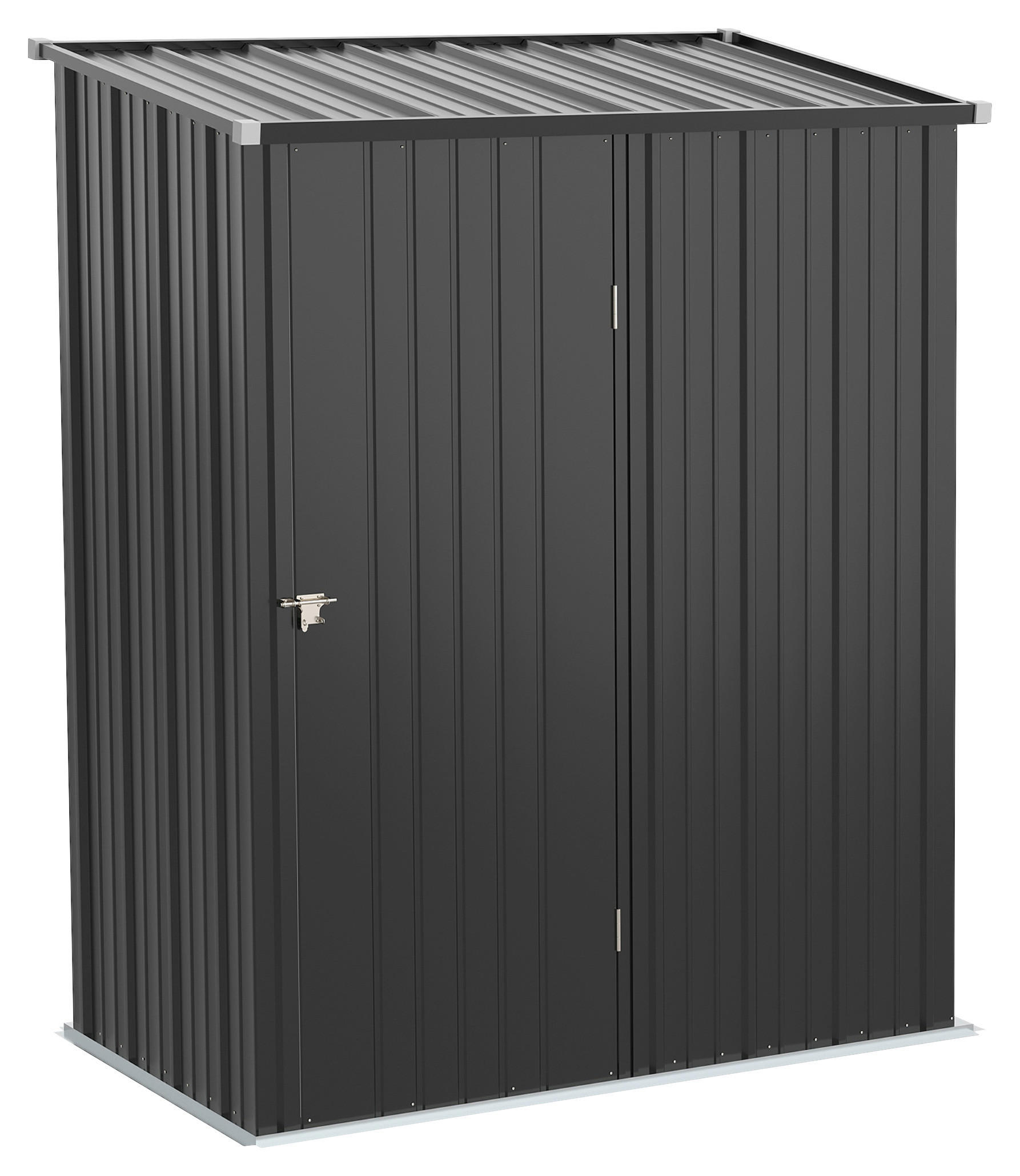 Outsunny Gartenhaus schwarz B/H/L: ca. 94,5x196x161,5 cm Gartenhaus - schwarz (161,50/94,50/196,00cm) - Outsunny