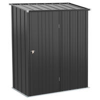 Outsunny Gartenhaus schwarz B/H/L: ca. 94,5x196x161,5 cm Gartenhaus - schwarz (161,50/94,50/196,00cm) - Outsunny
