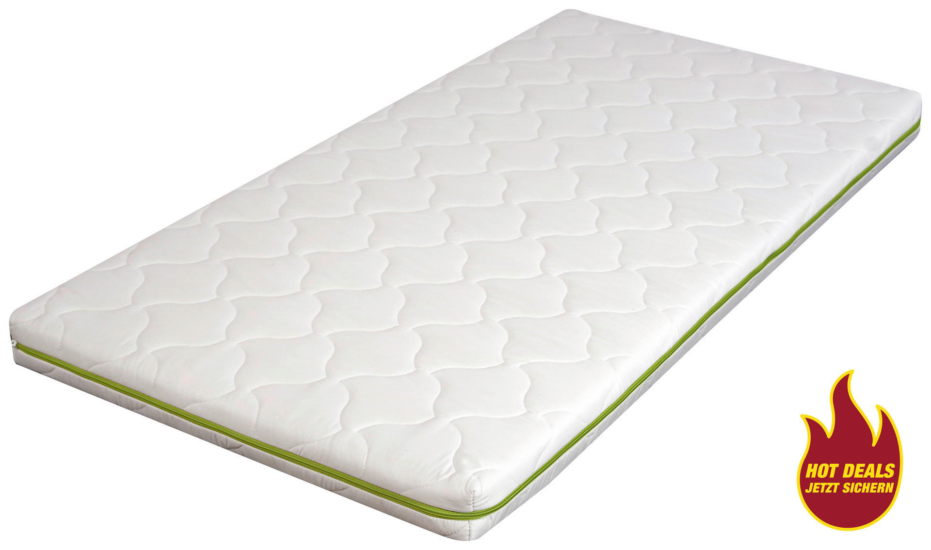 Babymatratze Pony weiß Liegefläche B/L: ca. 70x140 cm Pony - weiß/grün (70,00/8,00/140,00cm)