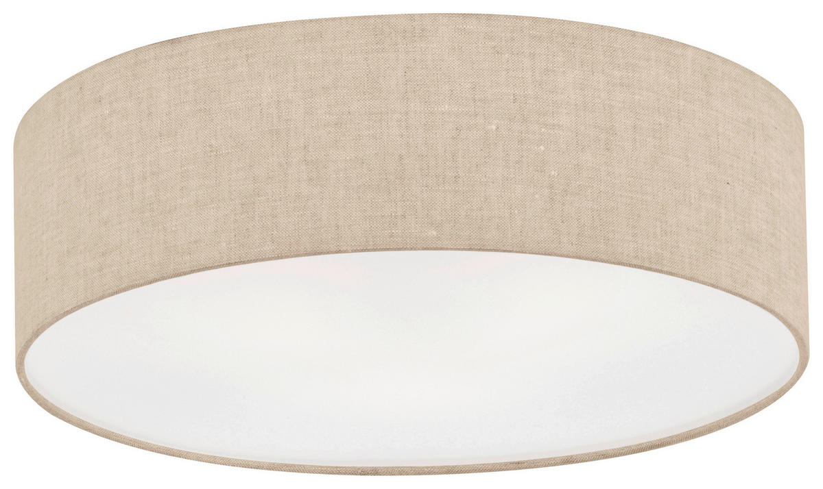 Fischer & Honsel Deckenleuchte 20052 sand Leinen H/D: ca. 12x40 cm E14 3 Brennstellen Thor - sand (40,00/12,00cm) - Fischer & Honsel