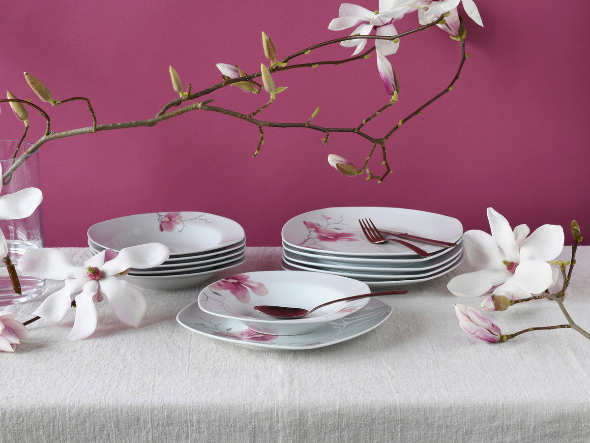 CreaTable Tafelservice Amelie multicolor Porzellan 12 tlg. Amelie - multicolor - CreaTable