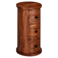 Sideboard natur schwarz lackiert B/H/T: ca. 35x65x35 cm Sideboard - natur/schwarz (35,00/65,00/35,00cm) - Wohnling