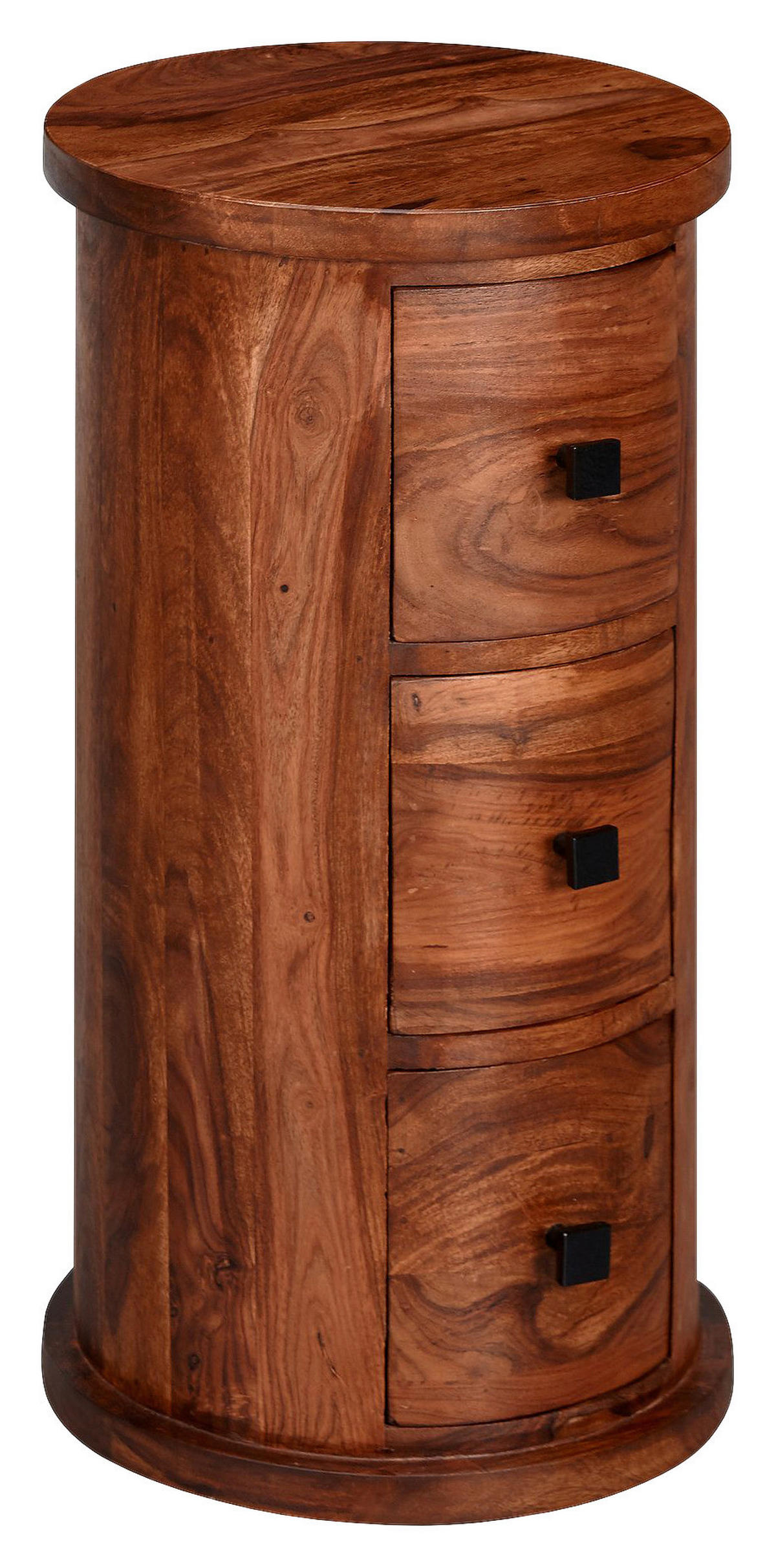 Sideboard natur schwarz lackiert B/H/T: ca. 35x65x35 cm Sideboard - natur/schwarz (35,00/65,00/35,00cm) - Wohnling