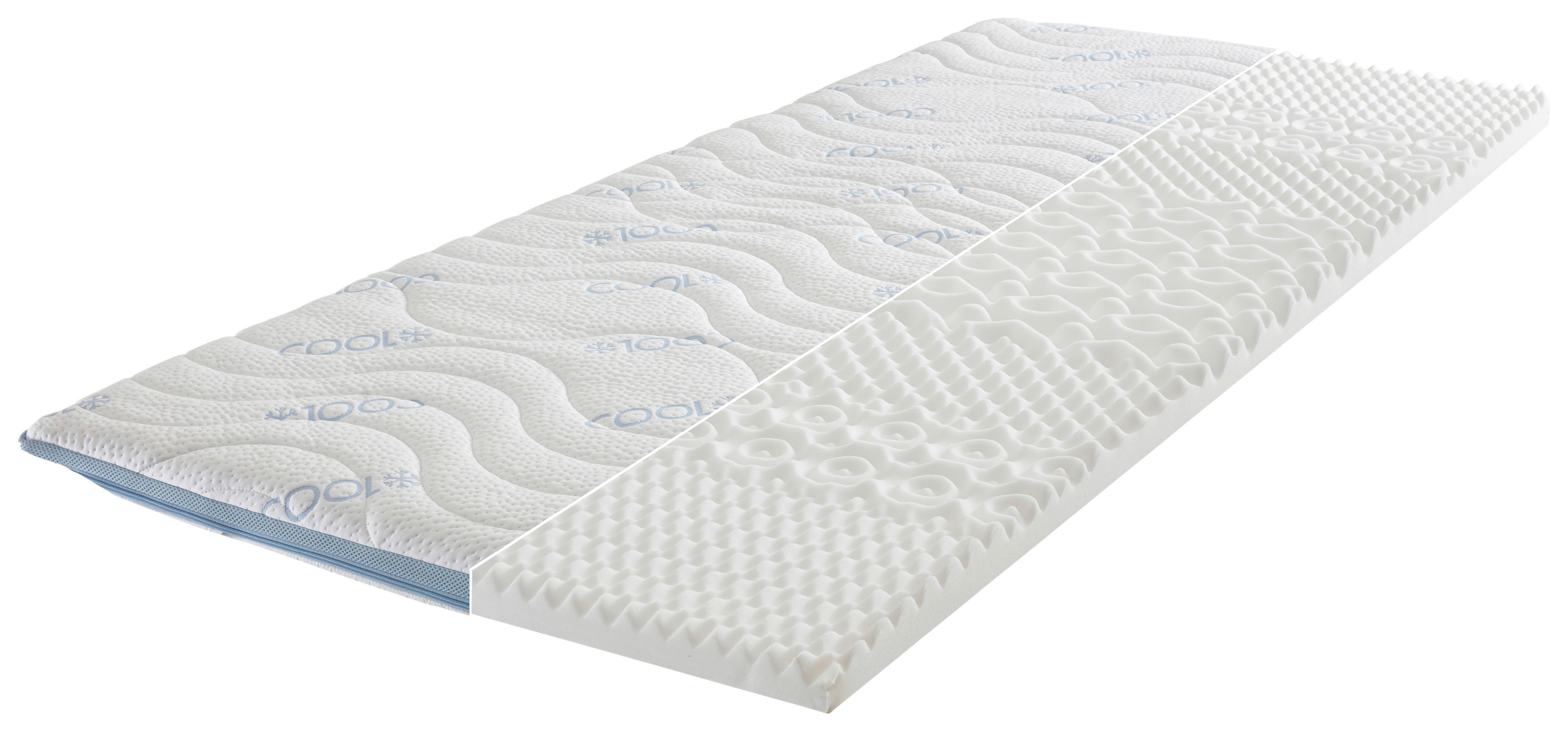 Topper Polar weiß Liegefläche B/L: ca. 140x200 cm Polar - hellblau/weiß (140,00/7,00/200,00cm)