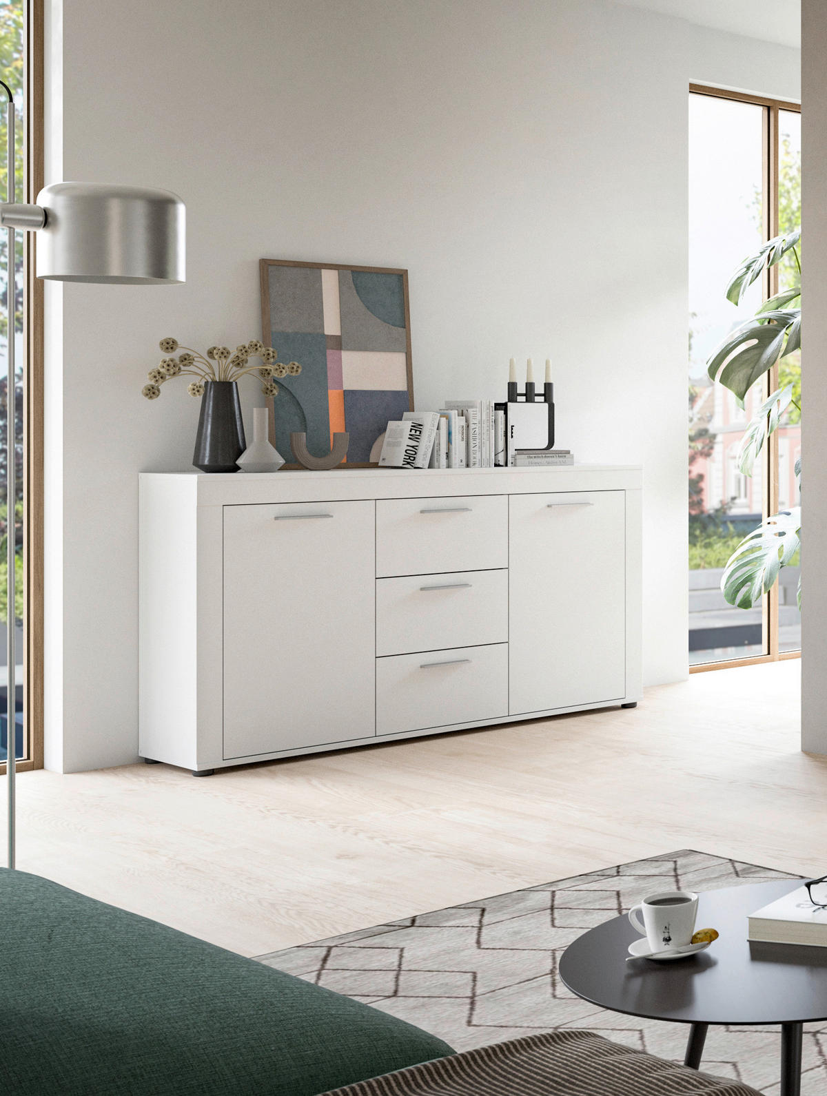 Sideboard Jam weiß B/H/T: ca. 125x80x35 cm Jam - weiß (125,00/80,00/35,00cm) - xonox.home