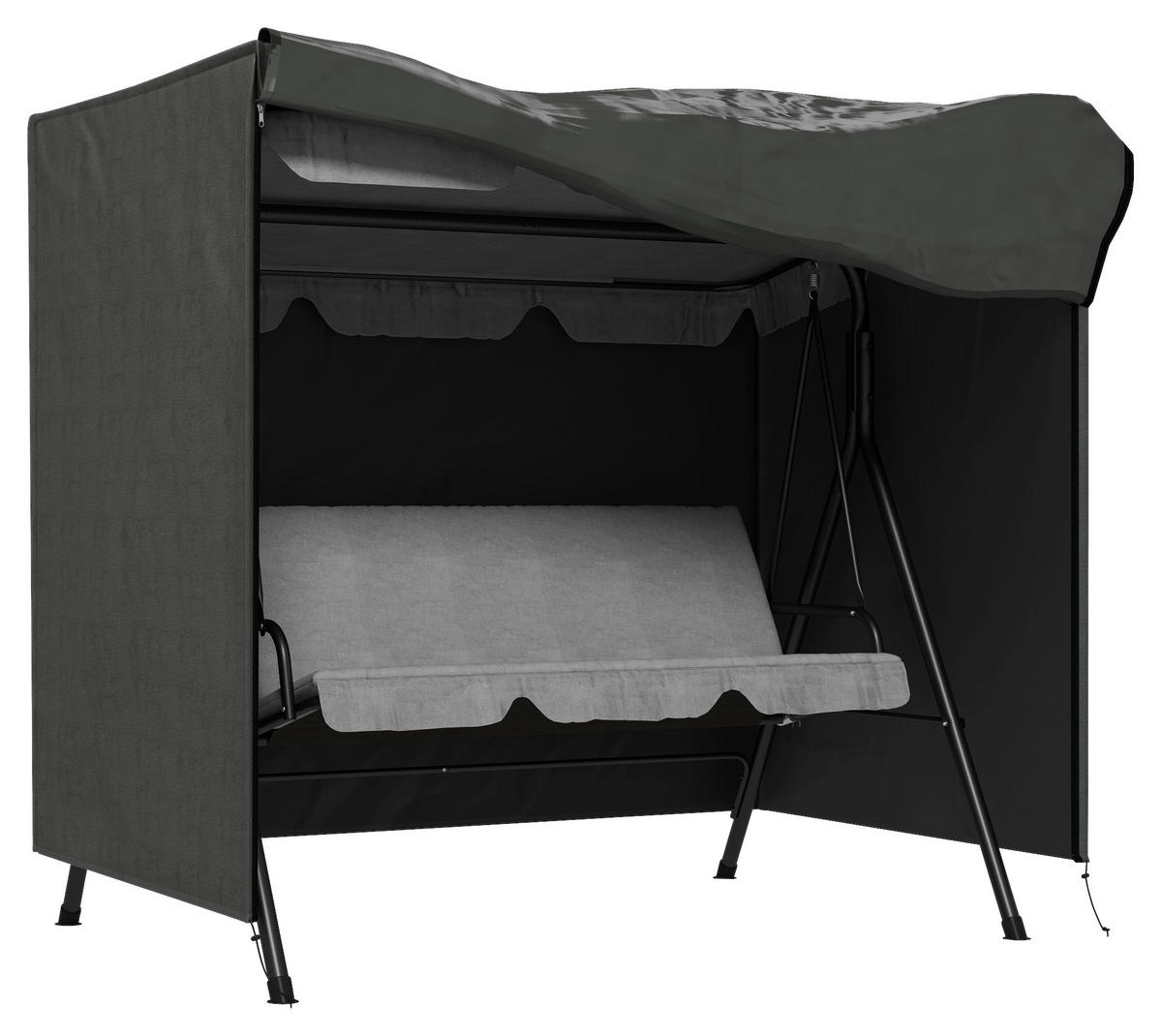 Outsunny Abdeckplane dunkelgrau Polyester B/H/L: ca. 114x152x177 cm Abdeckung für Schaukel - dunkelgrau (177,00/114,00/152,00cm) - Outsunny