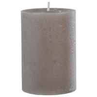 Rustic-Kerze grau B/H/L: ca. 6,8x10x6,8 cm Kerze_Rustic 100/68mm - grau (6,80/6,80/10,00cm)