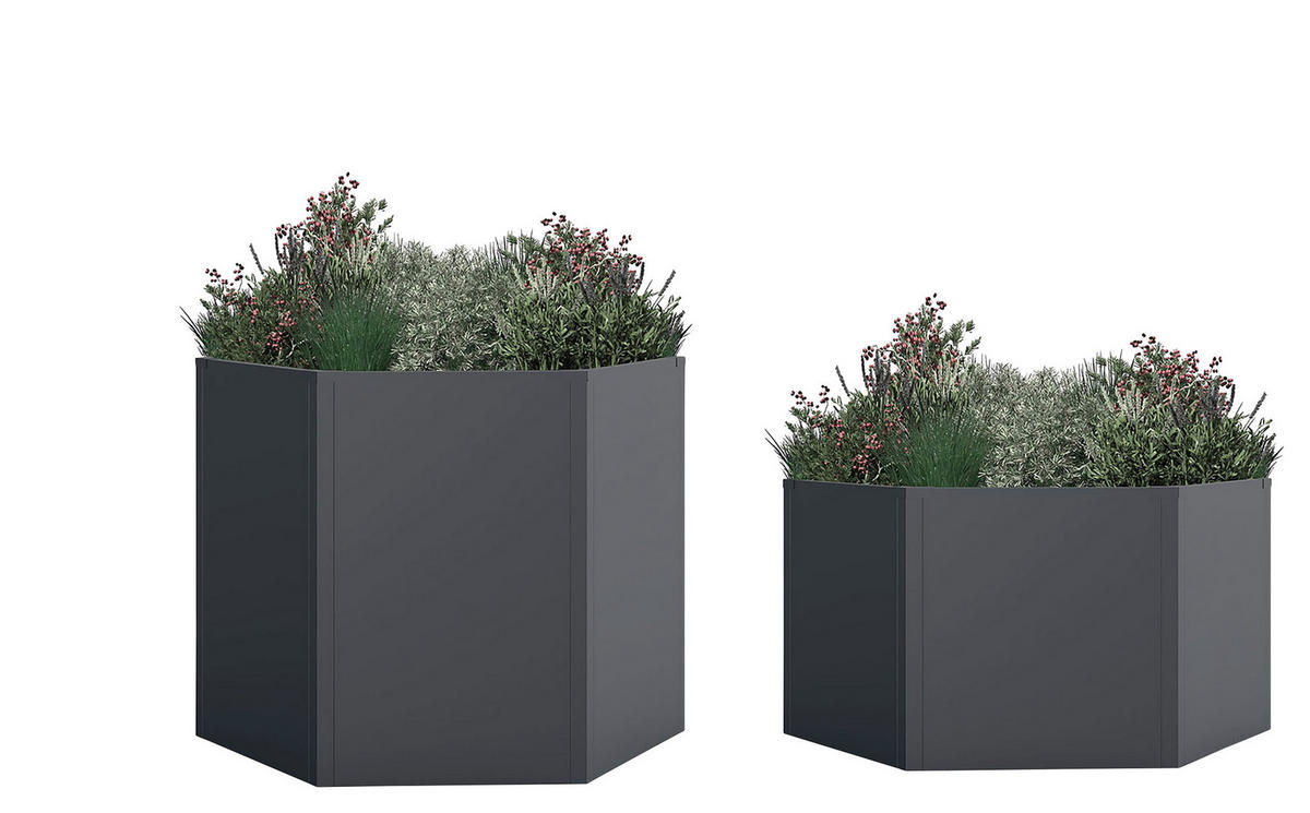 Westmann Hochbeet Varia anthrazit Metall B/H/L: ca. 100x77x200 cm Varia - anthrazit (200,00/100,00/77,00cm) - Westmann