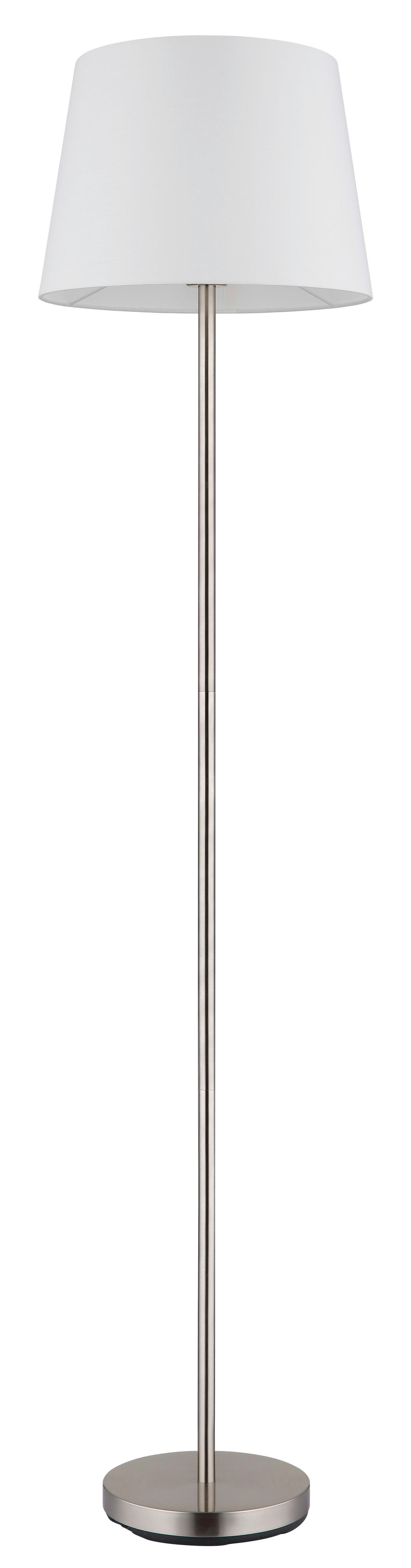 GLOBO Stehleuchte JORIS 40100101 nickel weiß schwarz Metall Textil H/D: ca. 151x35 cm 1 Brennstellen JORIS - nickel/weiß (35,00/151,00cm) - GLOBO