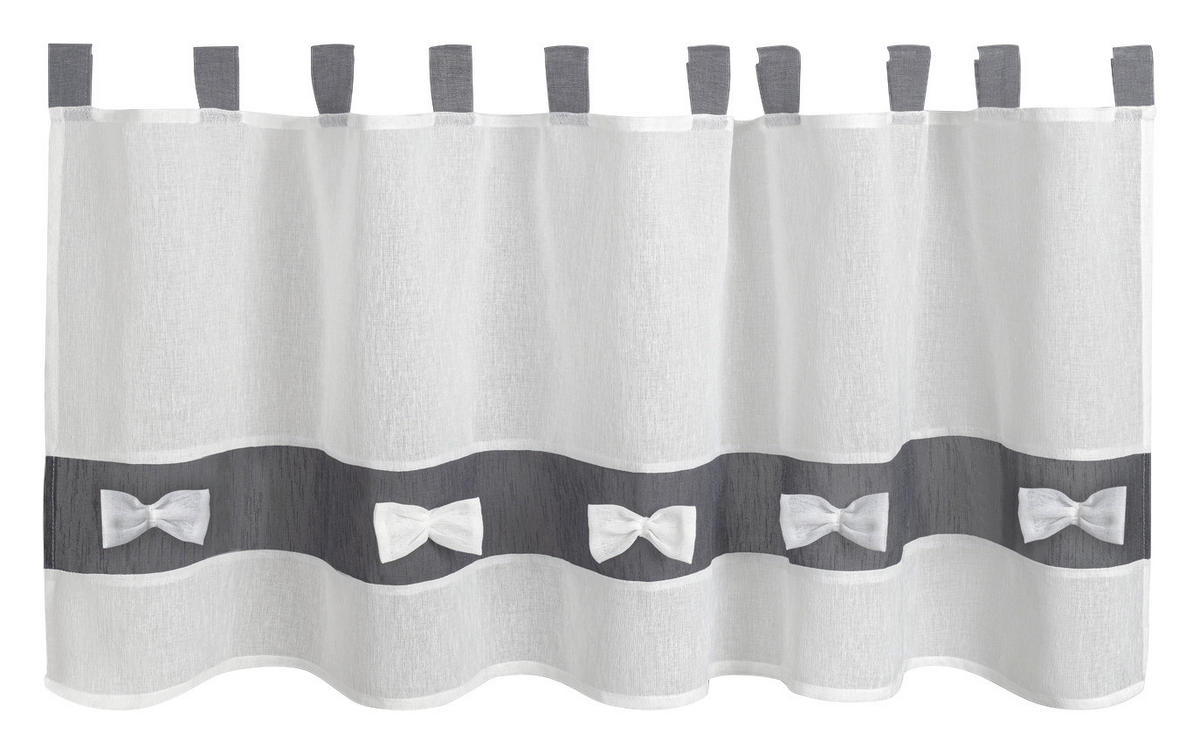 Scheibengardine Susi offwhite B/L: ca. 140x50 cm Susi - offwhite/anthrazit (140,00/50,00cm) - Happy Home