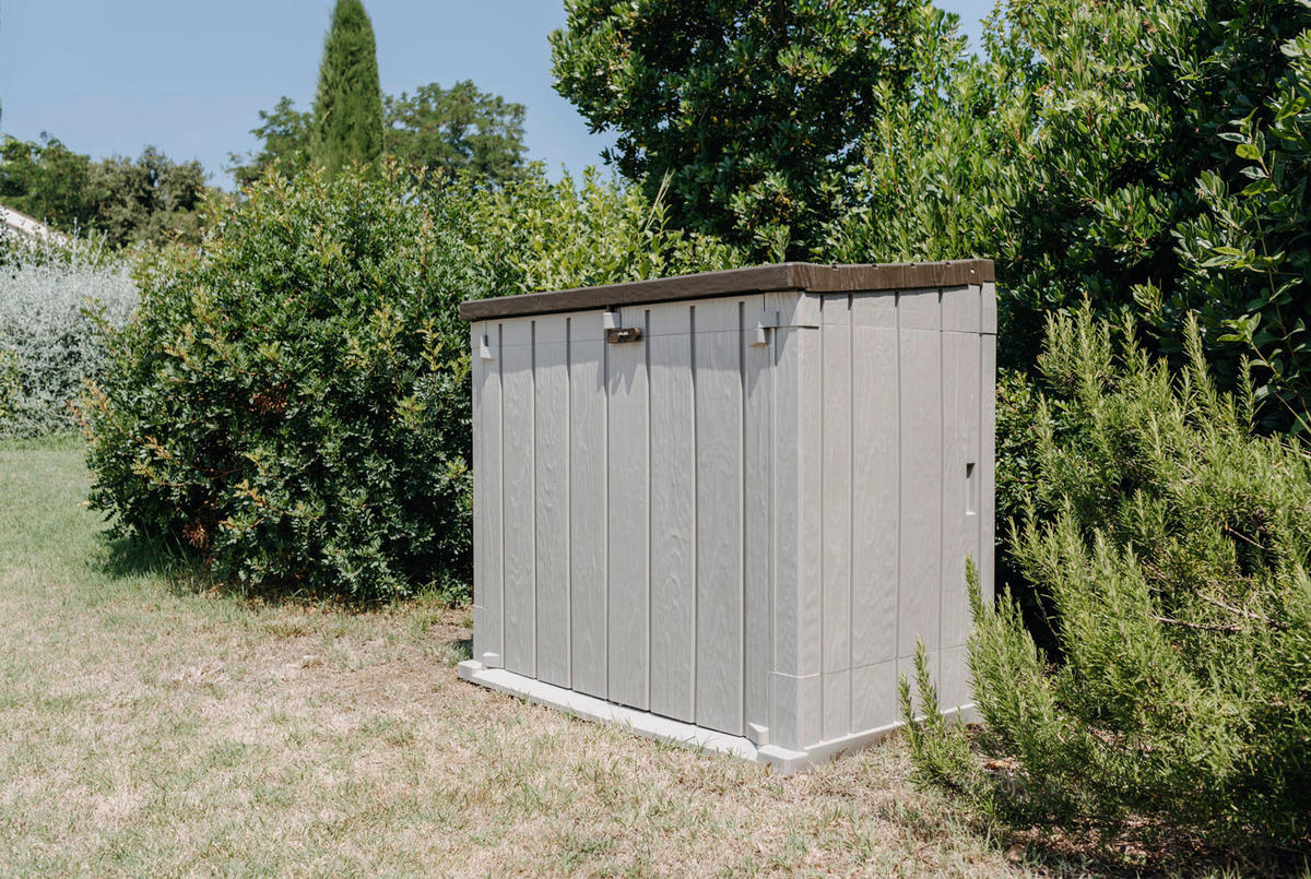Toomax Mülltonnenbox Stora Way taupe B/H/L: ca. 111x74,5x129,5 cm Stora Way - braun/taupe (129,50/111,00/74,50cm) - Toomax