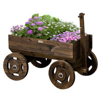 Outsunny Blumenwagen grau B/H/L: ca. 53x55x120 cm Blumenwagen - grau (120,00/53,00/55,00cm) - Outsunny