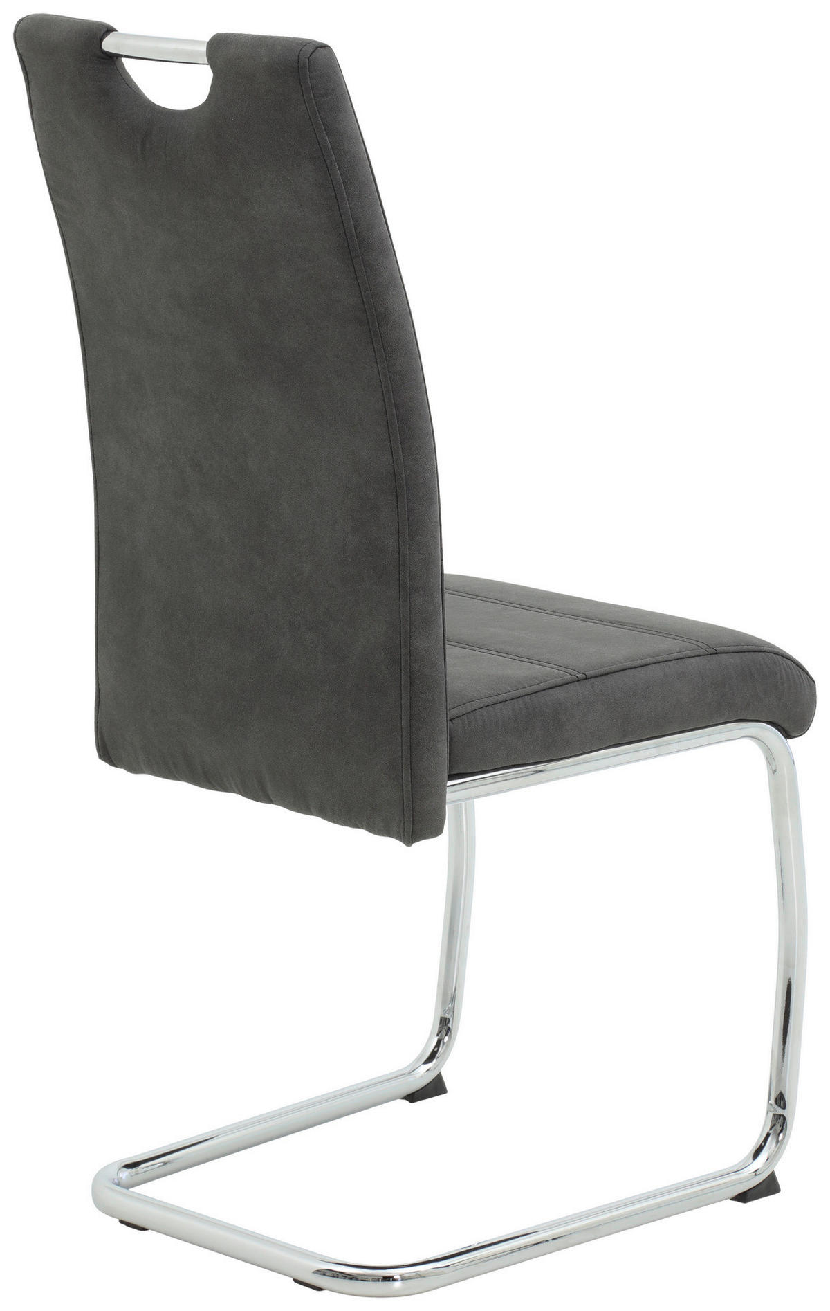 Schwingstuhl Flora anthrazit Vintage Microfaser B/H/T: ca. 43x98x59 cm Flora - Chrom/anthrazit (43,00/98,00/59,00cm)