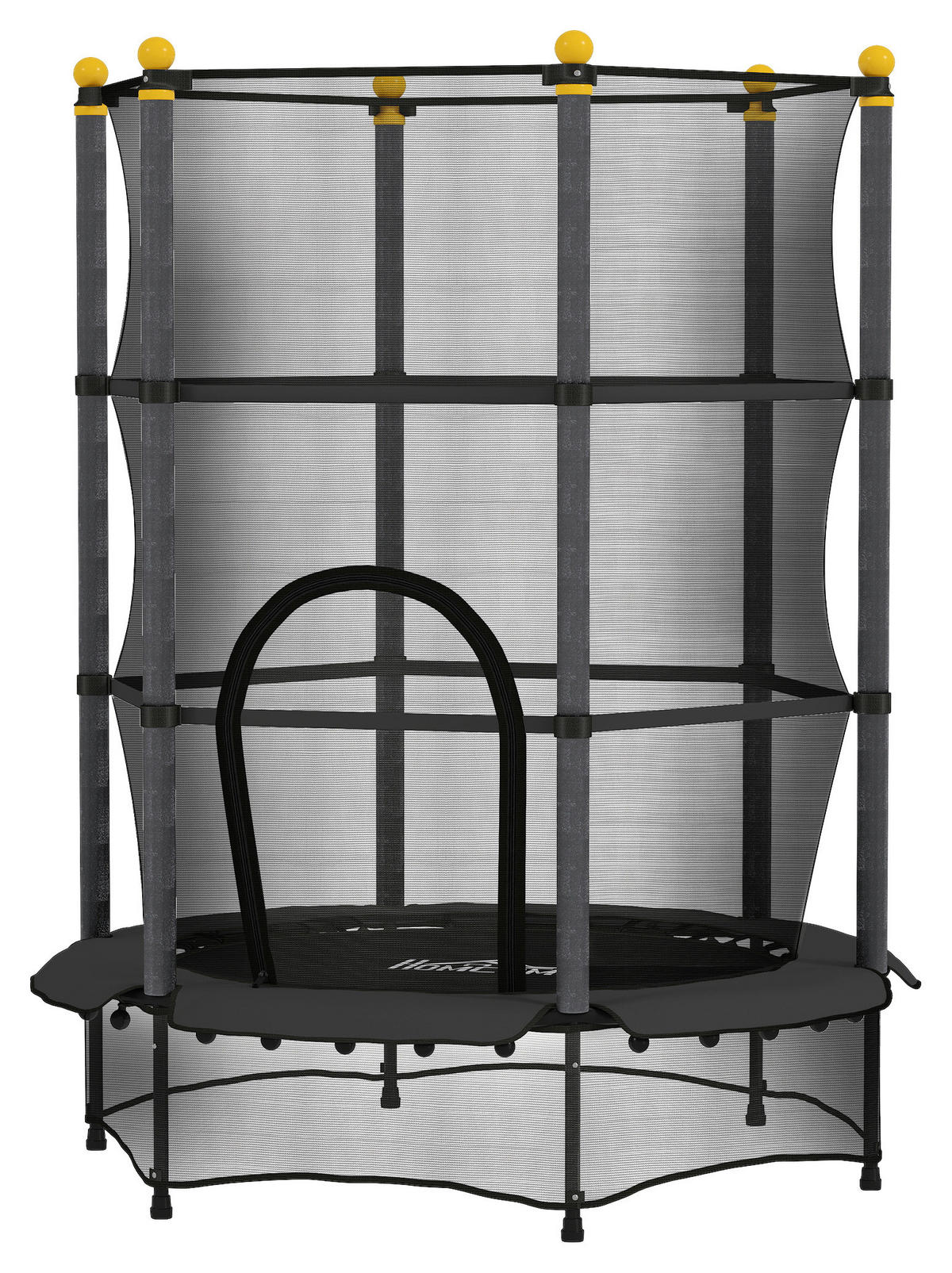 HOMCOM Kindertrampolin schwarz B/H/L: ca. 140x190x140 cm Kindertrampolin - schwarz (140,00/140,00/190,00cm) - HOMCOM