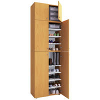 Schuhschrank Lona buche Nachbildung weiß B/H/T: ca. 70x223x39 cm Lona - weiß/buche (70,00/223,00/39,00cm) - VCM Möbel