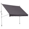 Klemm-Markise grau B/H/L: ca. 300x280x150 cm Klemmmarkise mit Faltarm - grau (150,00/300,00/280,00cm) - Outsunny