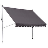 Klemm-Markise grau B/H/L: ca. 300x280x150 cm Klemmmarkise mit Faltarm - grau (150,00/300,00/280,00cm) - Outsunny