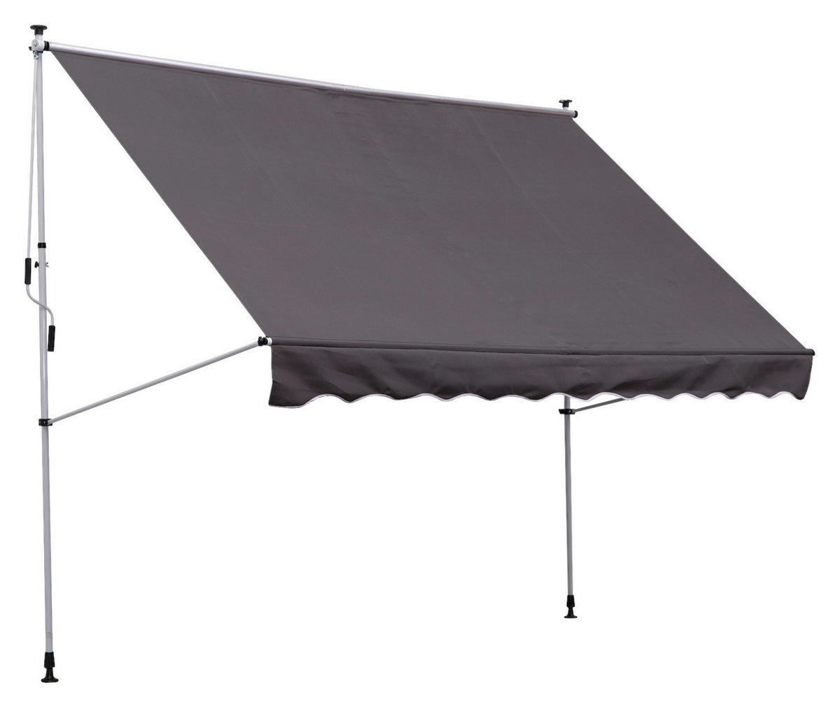 Klemm-Markise grau B/H/L: ca. 300x280x150 cm Klemmmarkise mit Faltarm - grau (150,00/300,00/280,00cm) - Outsunny