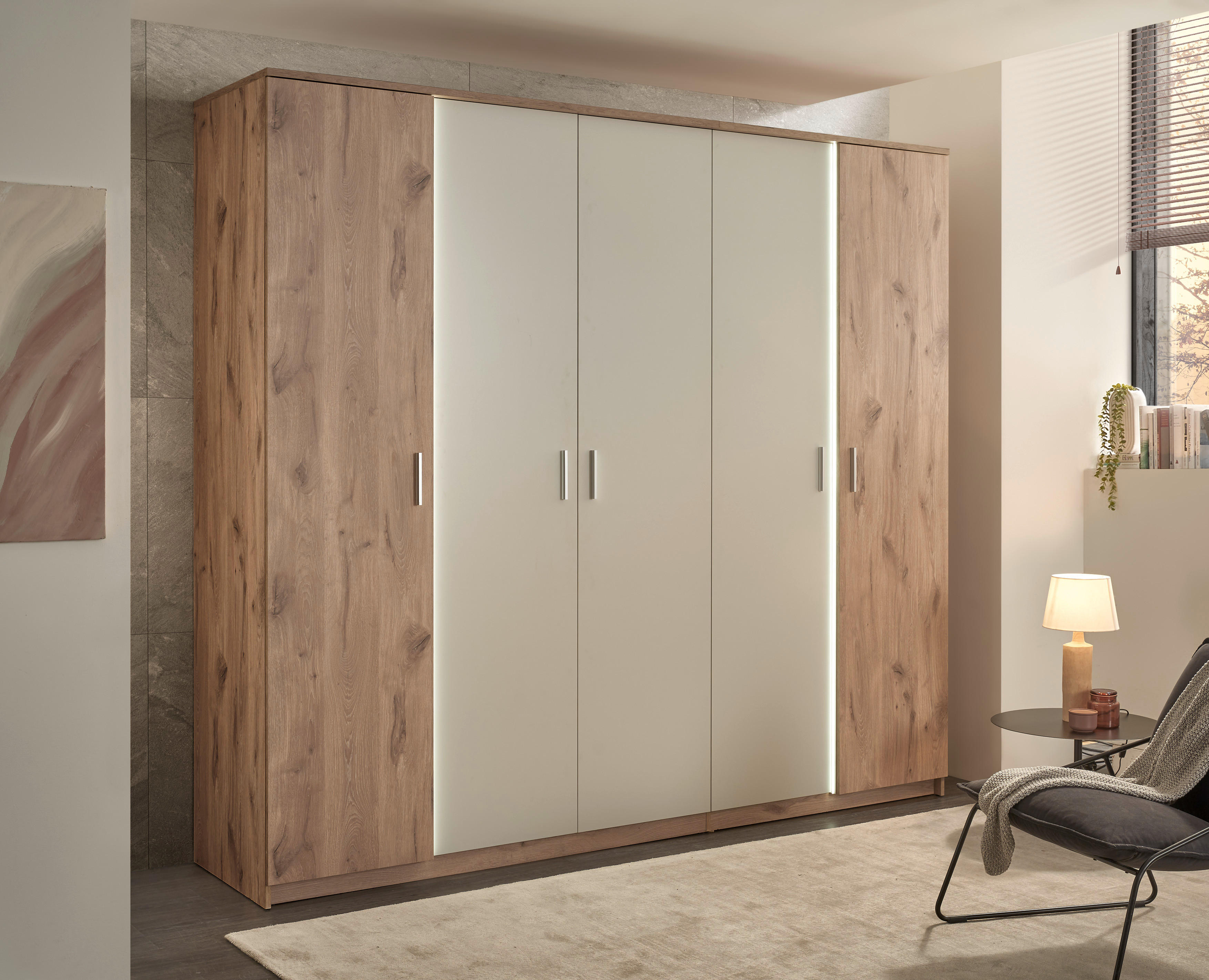 Kleiderschrank Moledo Eiche Viking Nachbildung B/H/T: ca. 251x227x60 cm Moledo - (251,00/227,00/60,00cm)
