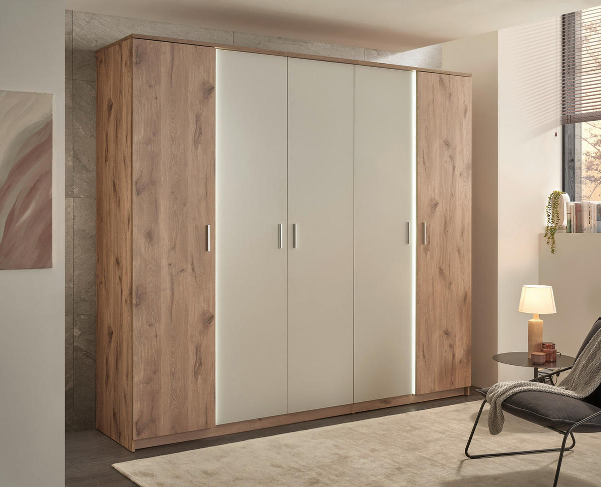 Kleiderschrank Moledo Eiche Viking Nachbildung B/H/T: ca. 251x227x60 cm Moledo - (251,00/227,00/60,00cm)